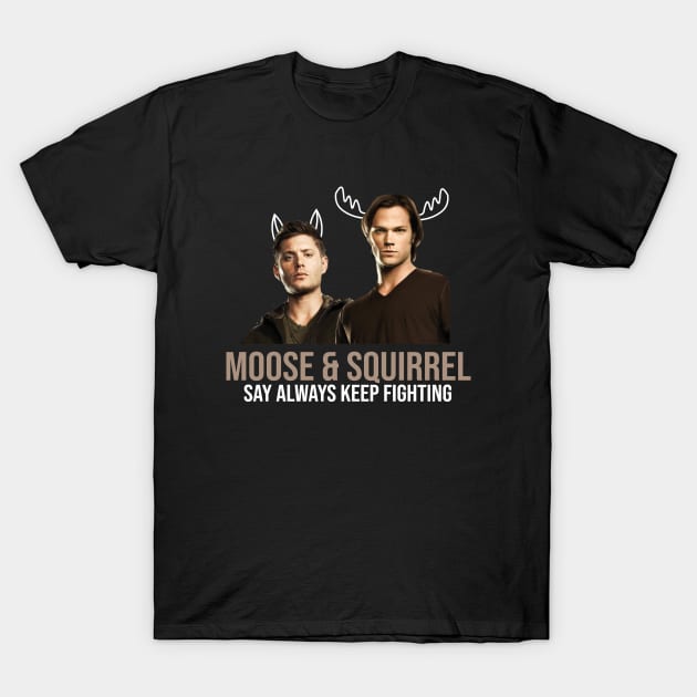 Moose And Squirrel T-Shirt by beaching